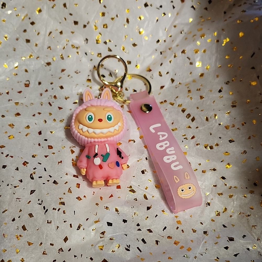 Labubu Keychain/bag Charm Pink